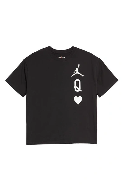 Jordan Flight Graphic Tee In Black/ White