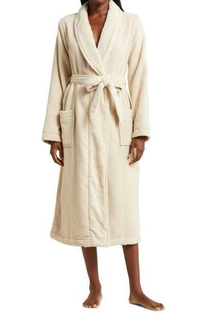 Nordstrom Hydro Cotton Terry Robe In Beige Oatmeal