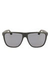 Ferragamo 59mm Navigator Sunglasses In Matte Black/black