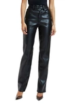 Good American Better Than Leather Faux Leather Good Icon Pants In Blackeel001