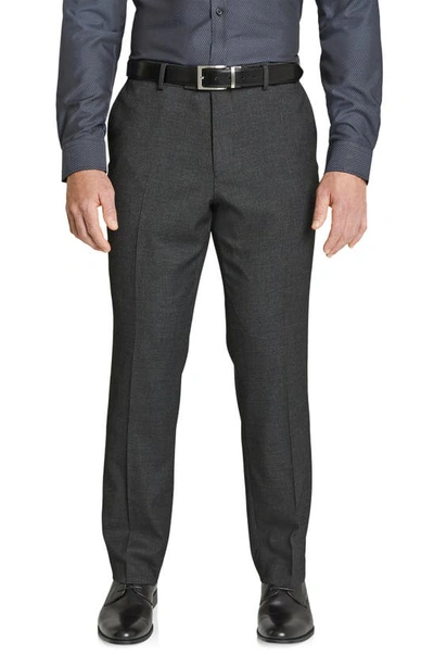 Johnny Bigg Matteo High Waist Regular Fit Dress Pants In Charcoal