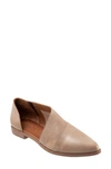 Bueno Blake Half D'orsay Leather Flat In Taupe