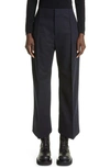 Bottega Veneta Double Cotton Canvas Pants With Curved Legs In Space