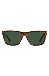 Polaroid 54mm Polarized Square Sunglasse In Havana/ Green Polar