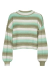 Vero Moda Elektra Stripe Sweater In Loden Frost