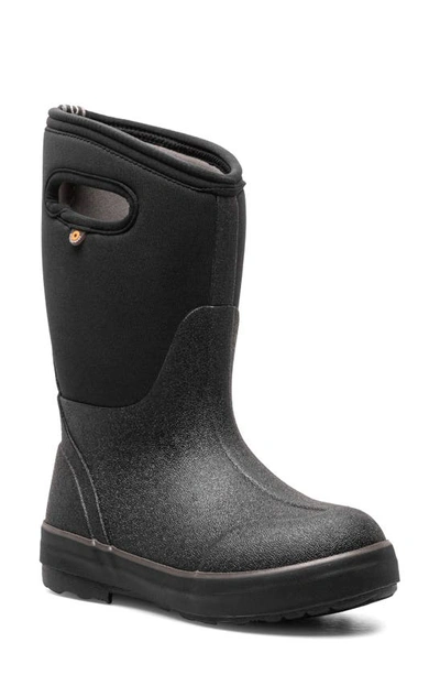 Bogs Kids' Classic Solid Waterproof Insulated Boot In Black