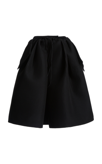 A.w.a.k.e. Women's Hakama Waffle Shorts In Black