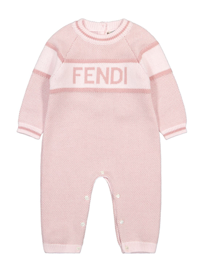 Fendi Kids Babygrow For Girls In Pink