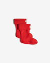 Hunter Kids Recycled Fleece Cuff Boot Socks In Red