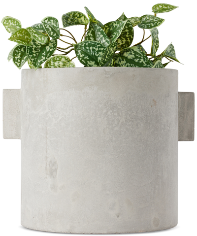 Serax Gray Round Natural Pot In Concrete