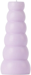 Soft-geometry Purple Tall Gola Candle In Purple