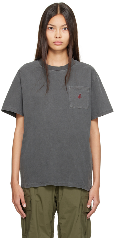 Gramicci Gray One Point T-shirt In Grey Pigment