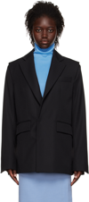 Bianca Saunders Black Marv Blazer In Black