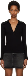 Citizen Of Humanity Black Alba Polo In Black