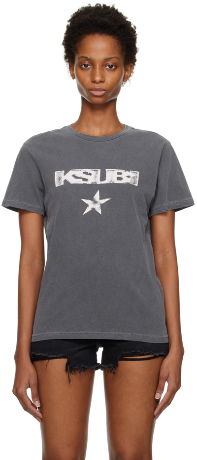 Ksubi Gray Sott Star Klassic T-shirt In 004 Grey
