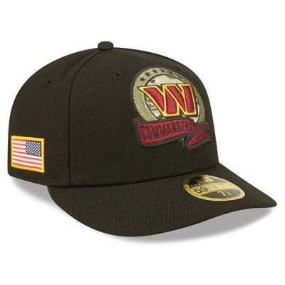 New Era Black Washington Commanders 2022 Salute To Service Low Profile 59fifty Fitted Hat