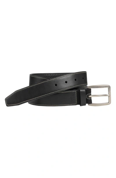 Johnston & Murphy Xc4 Waterproof Leather Sport Belt In Black