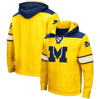 Colosseum Maize Michigan Wolverines 2.0 Lace-up Pullover Hoodie In Maize