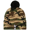 New Era Men's  Camo Tottenham Hotspur Cuffed Knit Hat With Pom In Camo