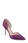 Jewel Badgley Mischka Women's Grace Evening Pump Women's Shoes In Purple Satin