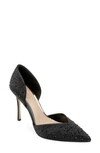 Jewel Badgley Mischka Women's Grace Evening Pump Women's Shoes In Black Satin