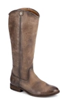Frye Melissa Button Knee High Boot In Grey - Palm Leather