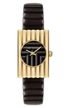 TED BAKER OTTOLEE LEATHER STRAP WATCH, 34MM