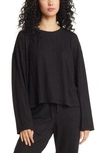 Bp. Cozy Rib Oversize Pajama Top In Black