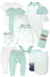 Honest Baby Babies' 12-piece Welcome Home Gift Set In Twinkle Star White/ Sage