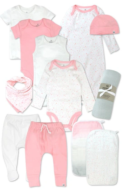 Honest Baby Babies' 12-piece Welcome Home Gift Set In Twinkle Star White/ Pink