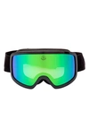Moncler Terrabeam Mirrored Snow Goggles In Black,mirror
