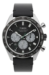 TIMEX WATERBURY DIVE CHRONOGRAPH LEATHER STRAP WATCH, 41MM