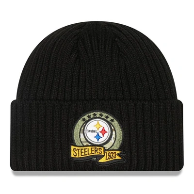 New Era Kids' Youth  Black Pittsburgh Steelers 2022 Salute To Service Knit Hat