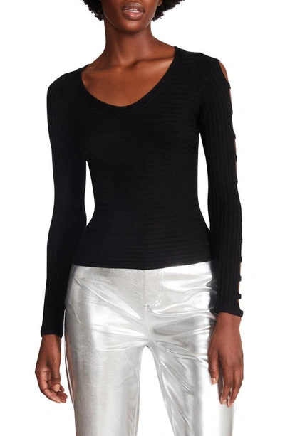 Steve Madden Lora Cutout Sleeve Jumper In Black