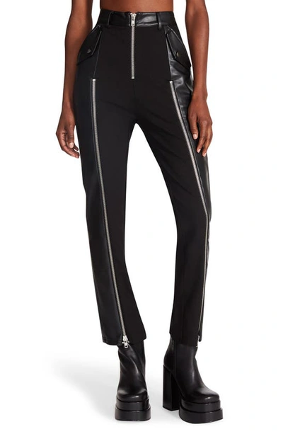 Steve Madden Carson High Waist Faux Leather Pants In Black