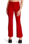 Steve Madden Harlow High Waist Velvet Pants In Red