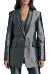 Rag & Bone Charles Shine Boyfriend Blazer In Shine
