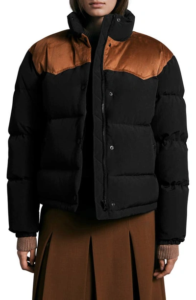 Rag & Bone Cal Nylon Puffer Coat In Black