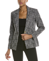 Nanette Lepore Nanette By  Metallic Blazer In Grey