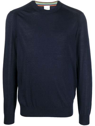 Paul Smith Crewneck Sweater In Blu