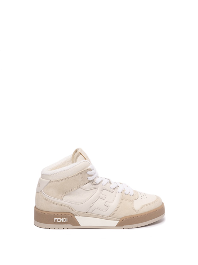 Fendi Match` Sneakers In Bianco