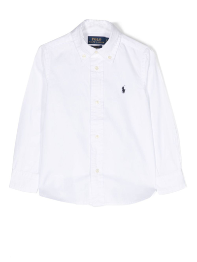 Ralph Lauren Kids' Logo Shirt In White