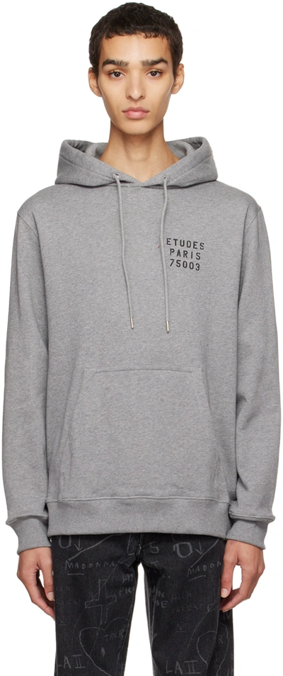 Etudes Studio Gray Small Stencil Klein Hoodie In Grey