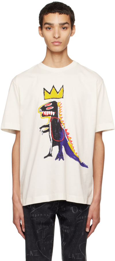 Etudes Studio White Jean-michel Basquiat Edition Wonder Pez Dispenser T-shirt In Beige