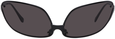 Acne Studios Black Cat-eye Sunglasses In Black/black