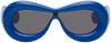 Loewe Blue Inflated Mask Sunglasses In Blue/gray