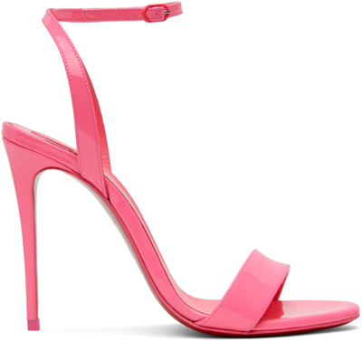 Christian Louboutin Loubigirl 100 Patent Leather Sandals In Pink