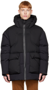 ZEGNA BLACK QUILTED DOWN JACKET
