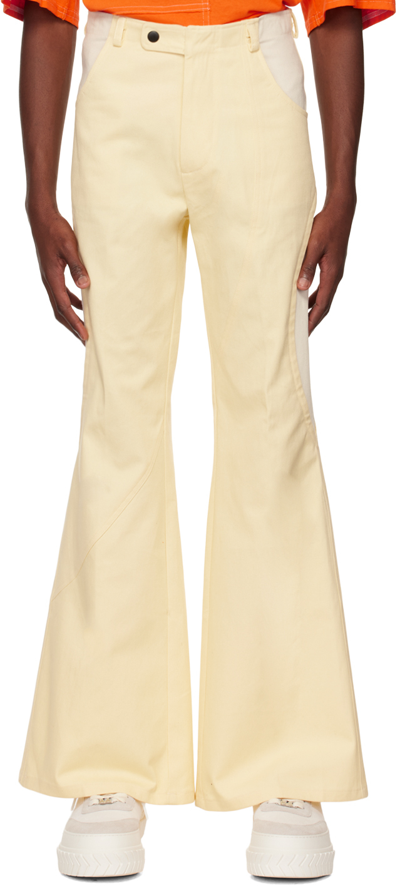 Head Of State Off-white & Yellow Ojo Trousers