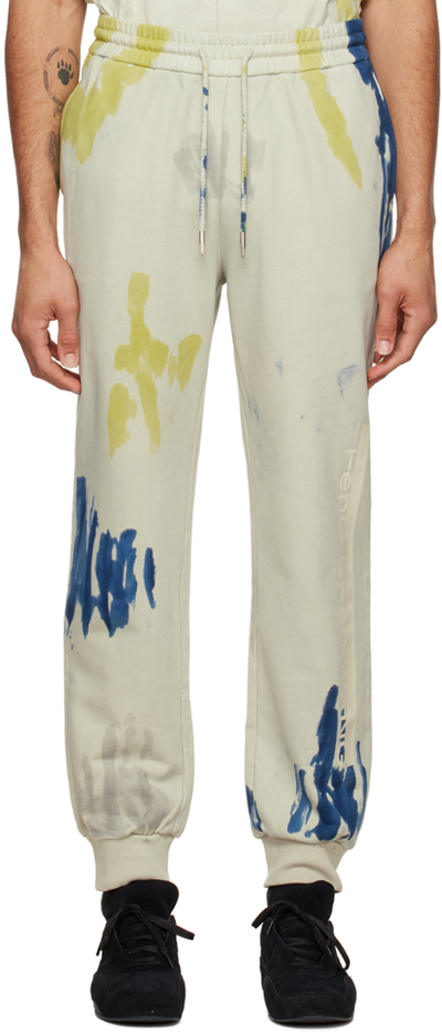 Feng Chen Wang Beige Tie-dye Lounge Pants In Multi